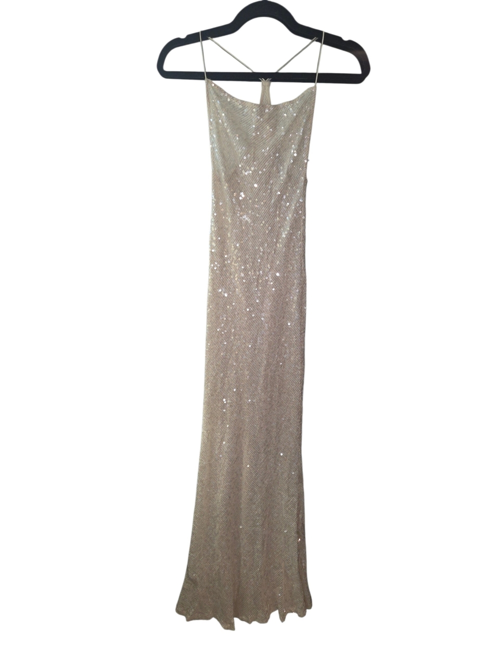 Rat & Boa Olympia Sequin Slip Dress — Champagne XXS - Picture 5 of 9